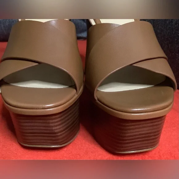 Michael Kors Divia Wedge Leather Heel Sandals Size 9.5M Brand New.OFFERS WELCOME - Picture 8 of 13